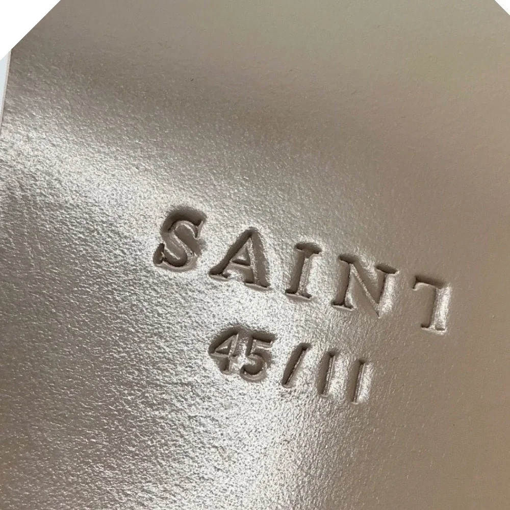 Saint Morta Mens Tan Suede Chelsea Boots Size 45 US 11 Brown Embossed Logo